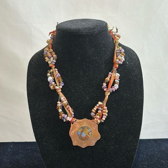 Julia Shaw Copper Beaded Necklace - Picture 1 of 9
